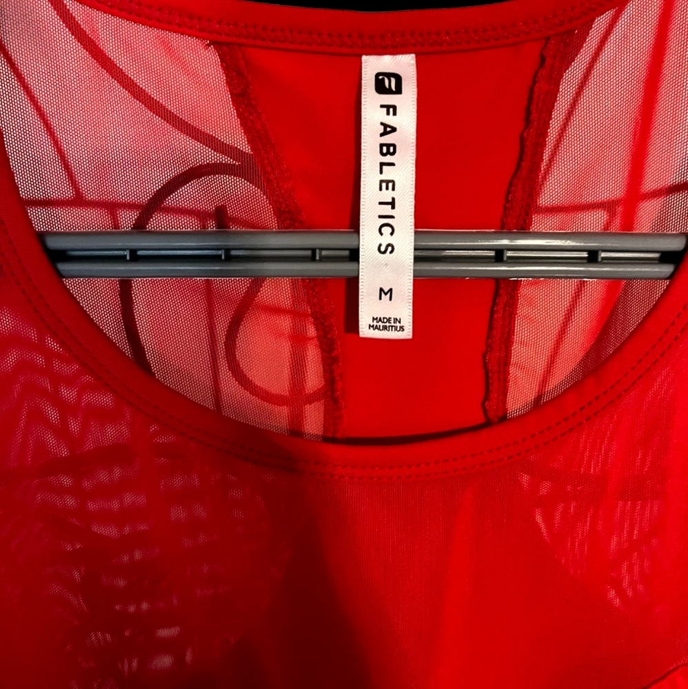 Fabletics Red Fitted Tank Top - image 2
